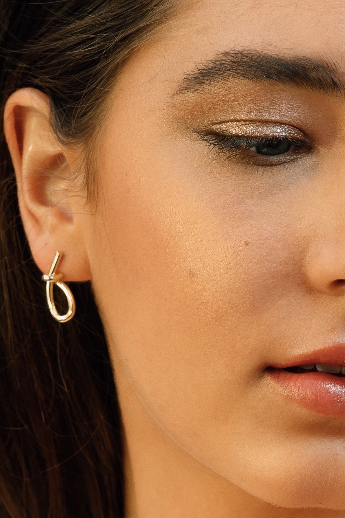 Knotted Gold Earrings - Ella