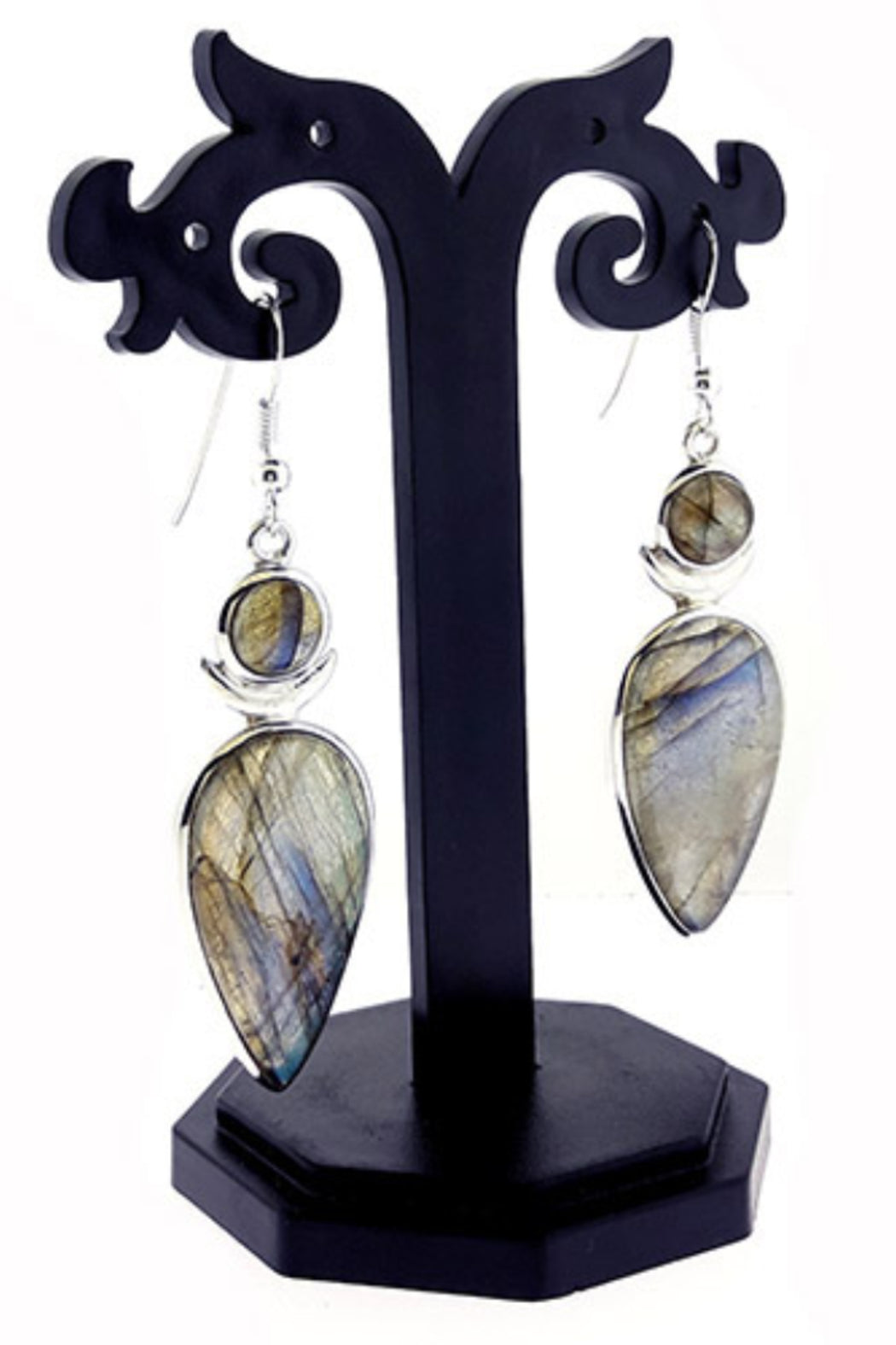 Labradorite Goddess Design Earrings