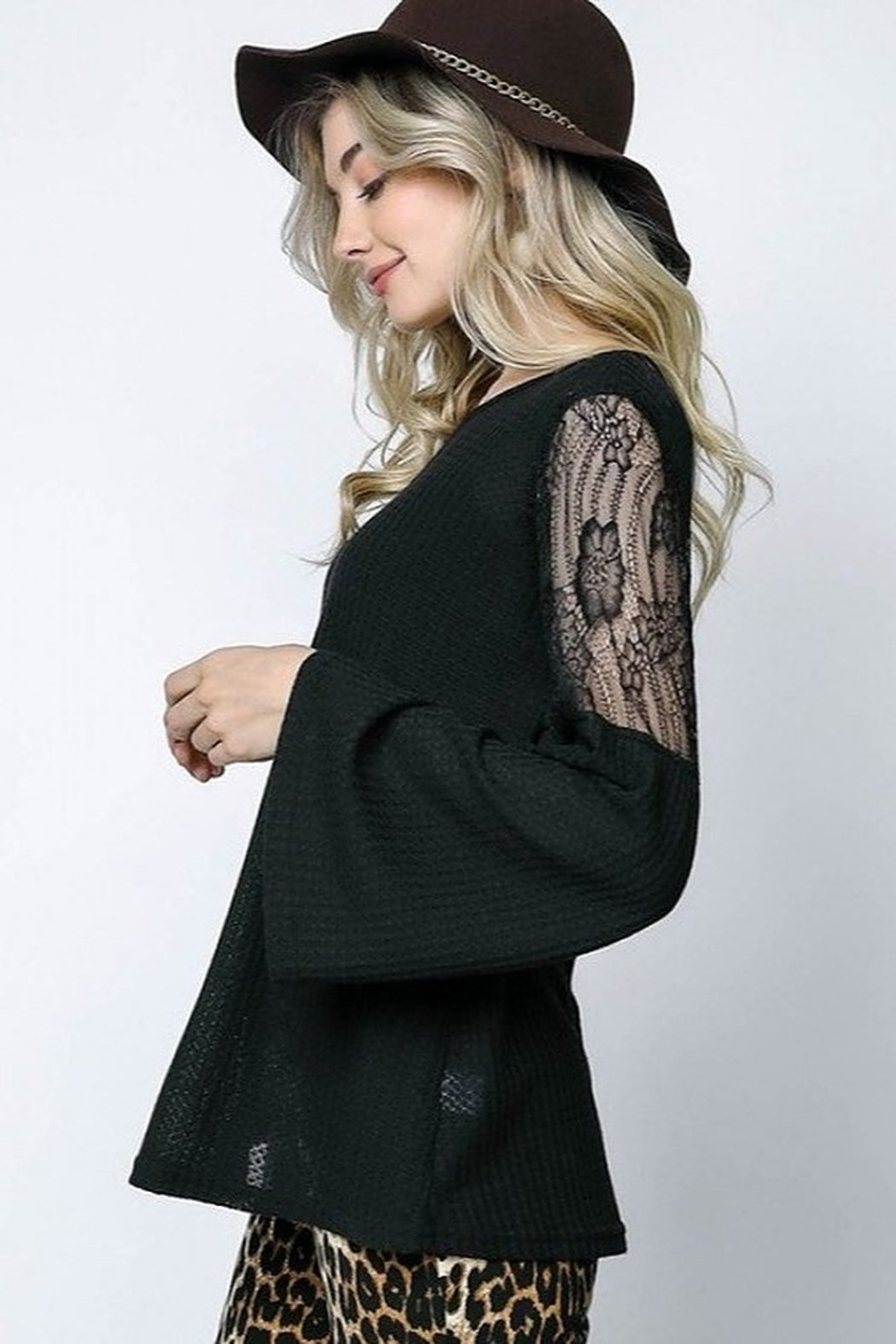 Lace Bell Sleeve Top