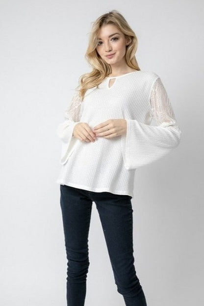 Lace Bell Sleeve Top