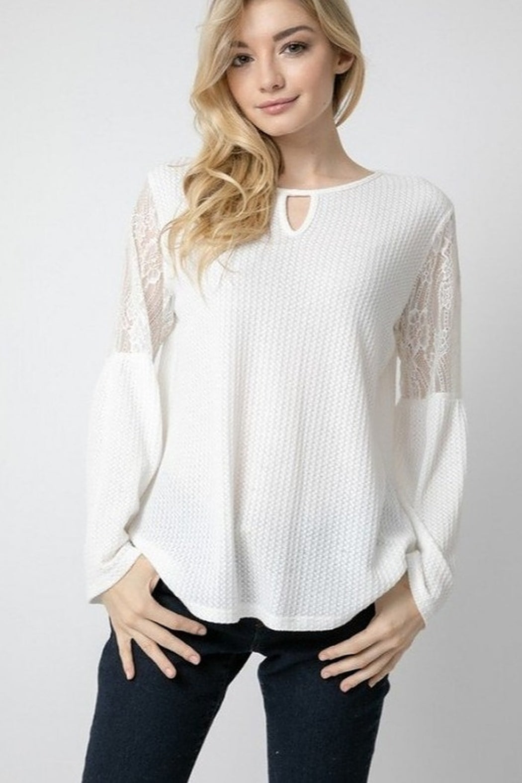 Lace Bell Sleeve Top