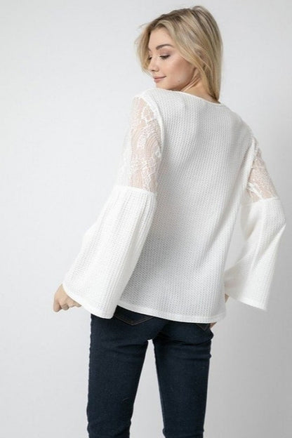 Lace Bell Sleeve Top
