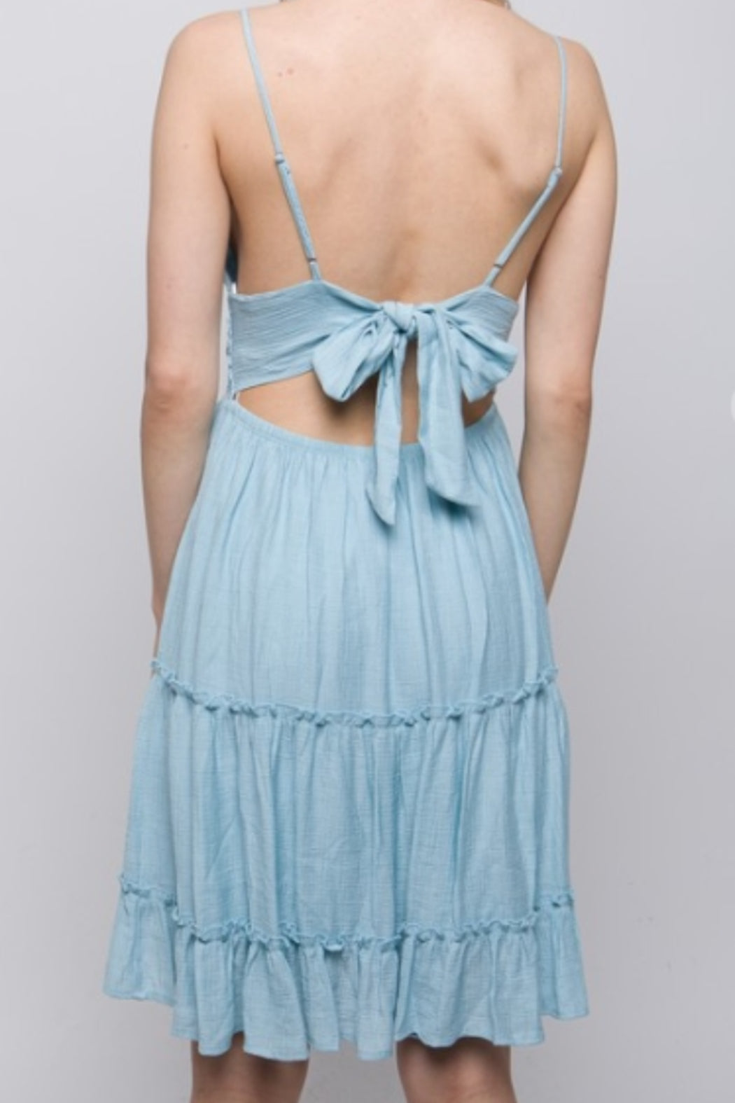 Lace Design Tiered Short Dress