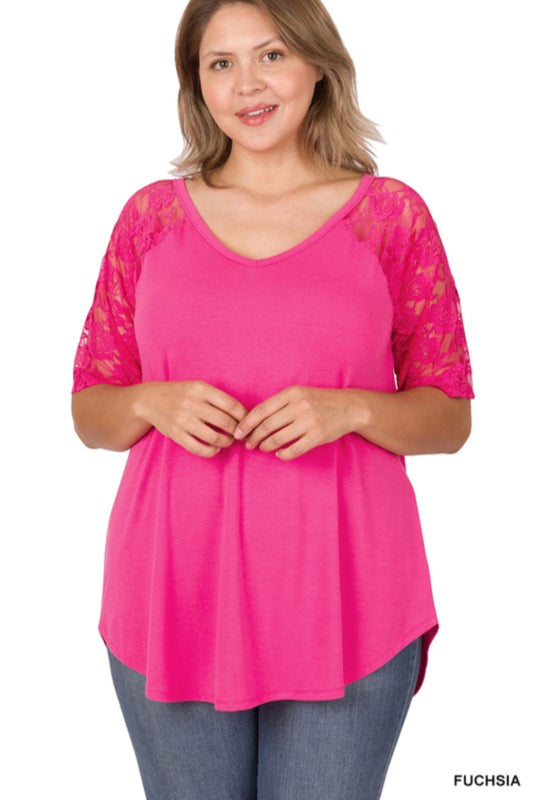 Lace Detail Short Sleeve Shirt