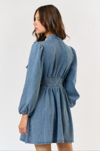 Denim Bow Dress