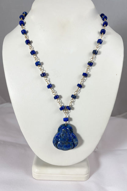 Lapis Buddha Necklace