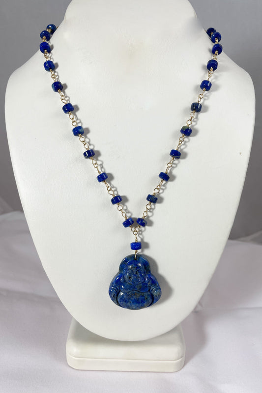 Lapis Buddha Necklace