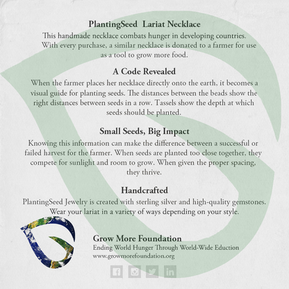 PlantingSeed™ Sterling Silver and Watermelon Tourmaline Corn Lariat