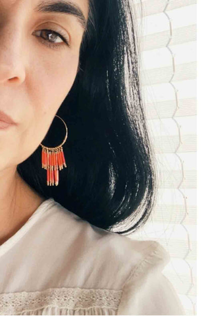 Fringe Hoop Earrings