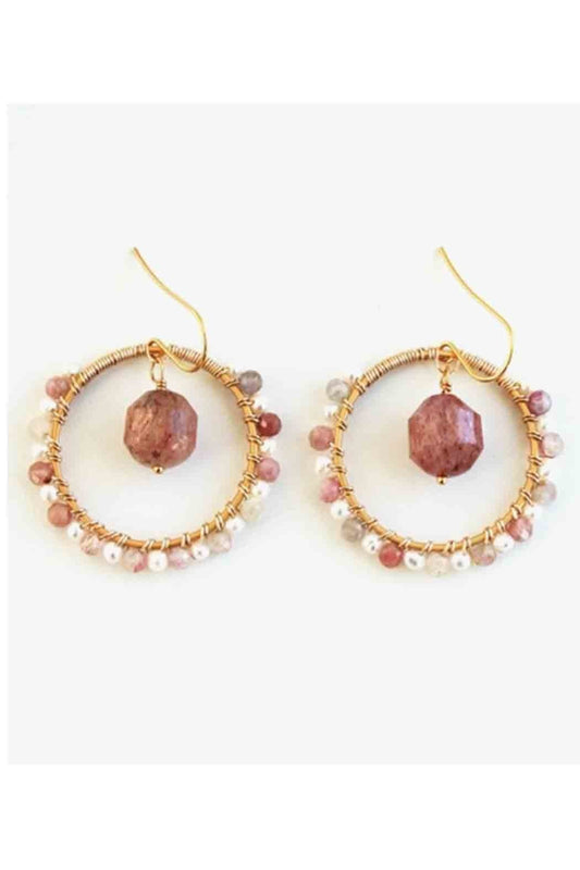 Quartz & Pearl Earrings