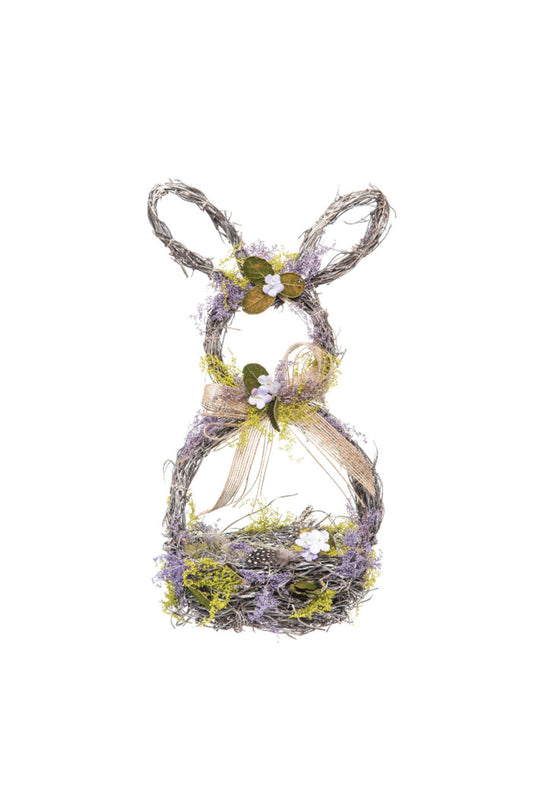 LAVENDER EASTER RABBIT BASKET