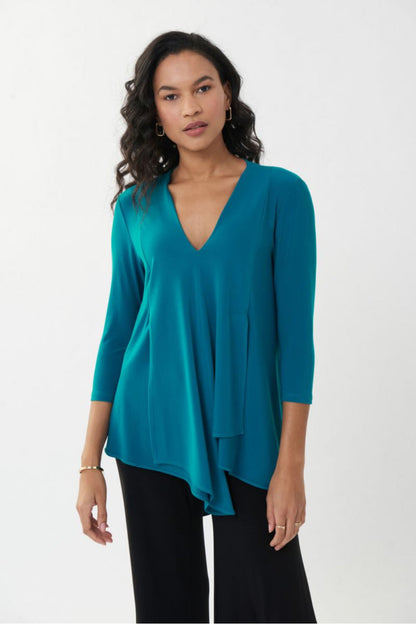 The Asymmetric 3/4 Sleeve Layered Tunic