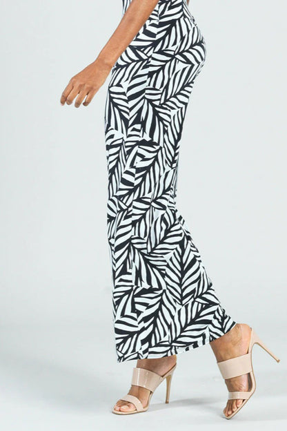 Leaf-Print Palazzo Pant