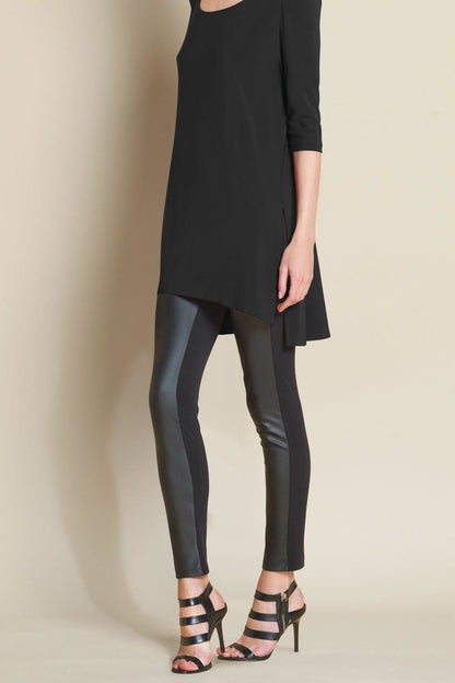Leather Front Leggings