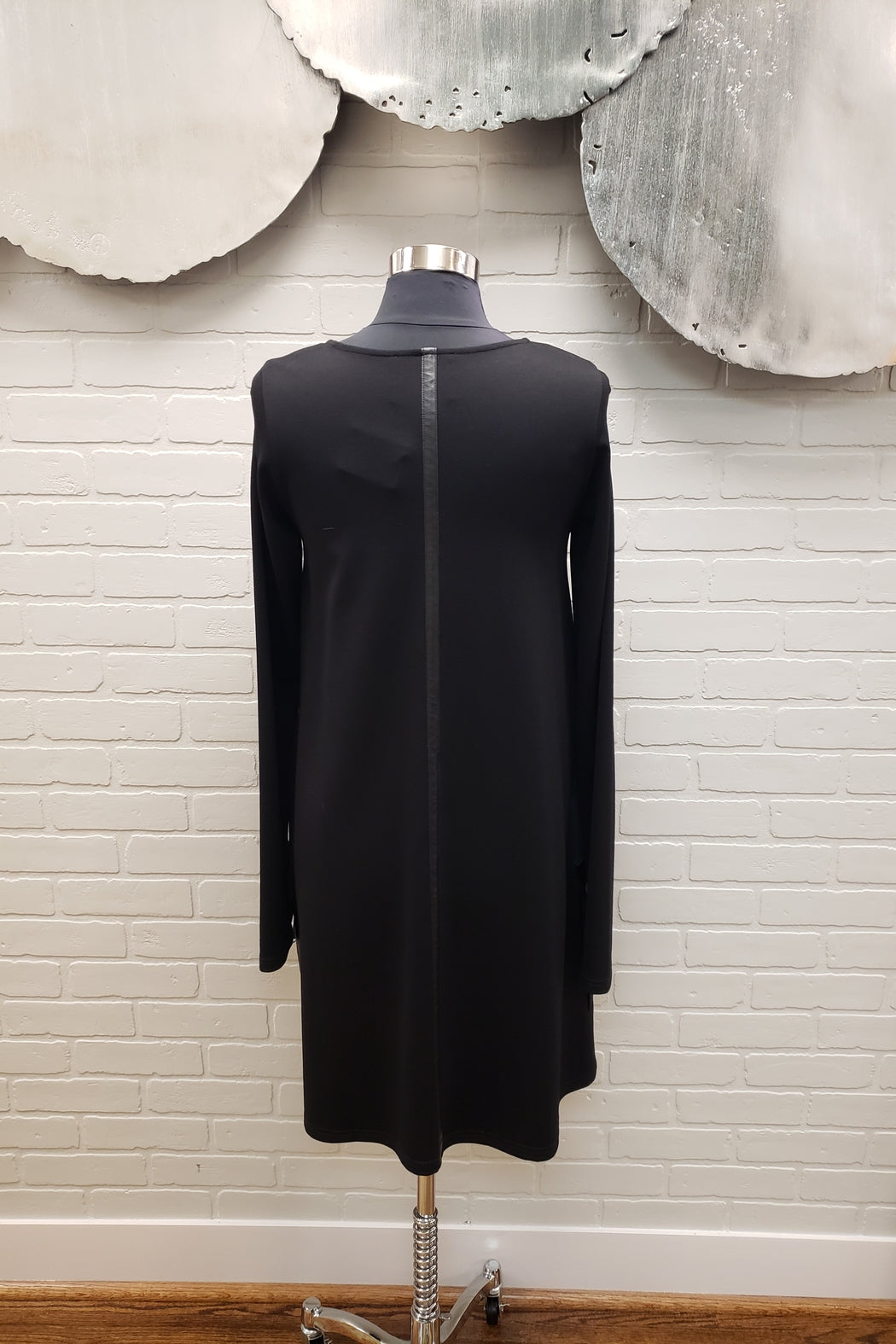 Leather Stripe Dress