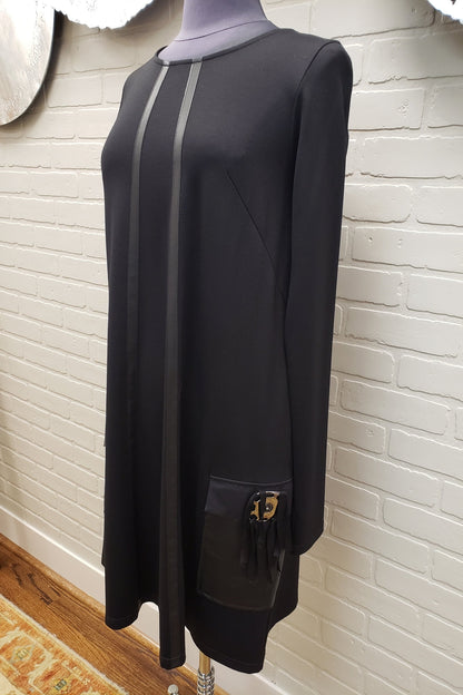 Leather Stripe Dress