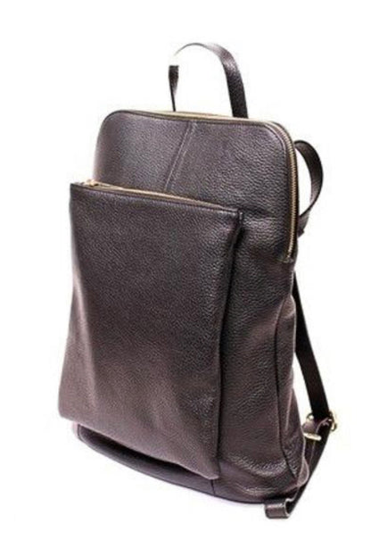 Leather Zipper Backpack