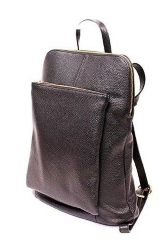 Leather Zipper Backpack