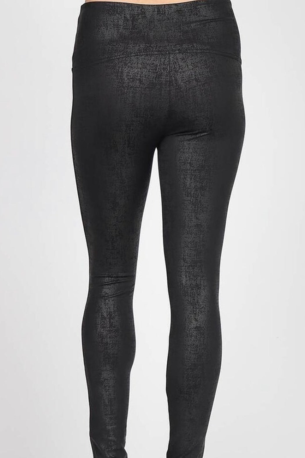 Leatherette distressed legging
