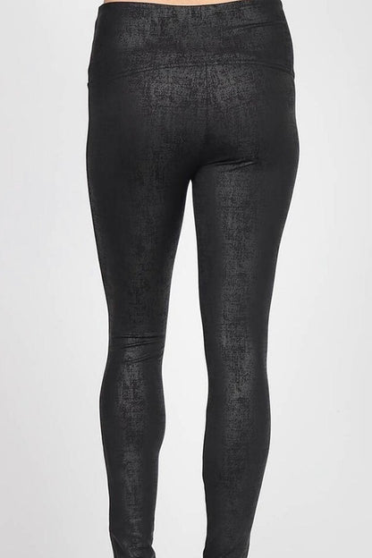 Leatherette distressed legging