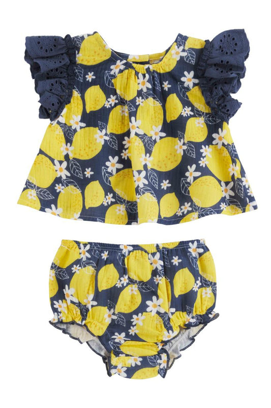 Lemon Pinafore Set