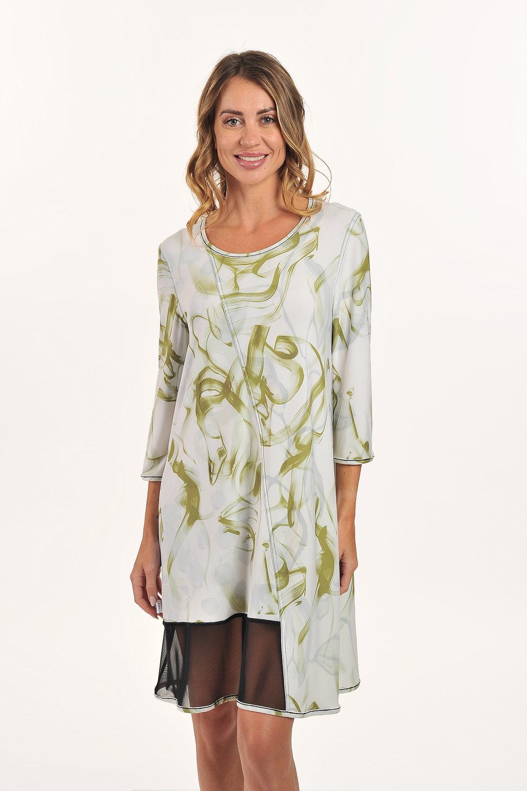 Lime Abstract Dress