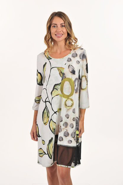 Lime Abstract Dress