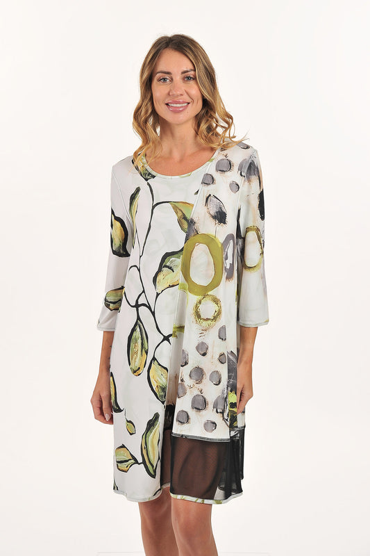 Lime Abstract Dress