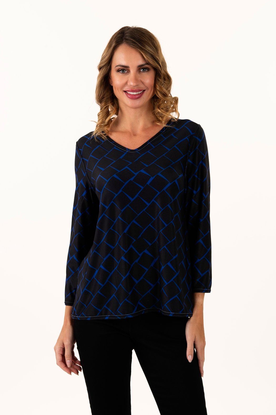 Blue Abstract Top