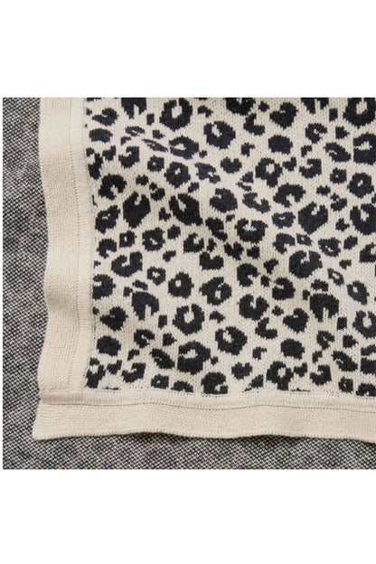 Leopard Print Knit Blanket
