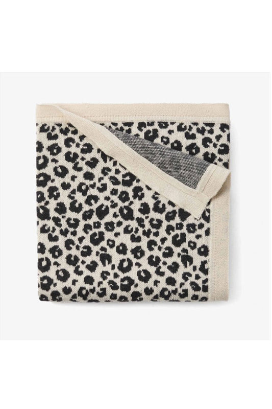 Leopard Print Knit Blanket
