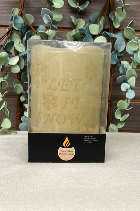 Let it snow Flameless Candle