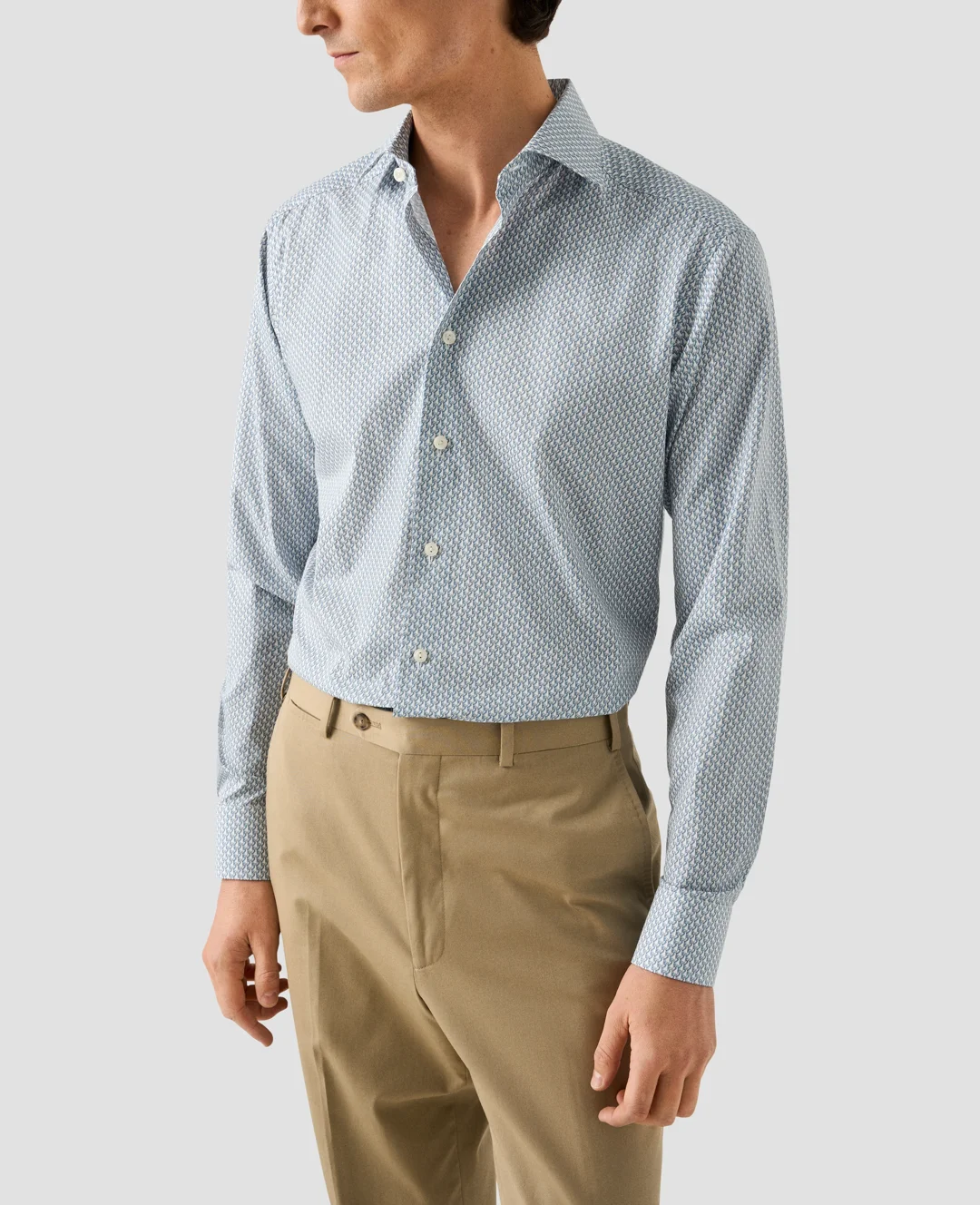 Eton Parrot Print Signature Twill Shirt