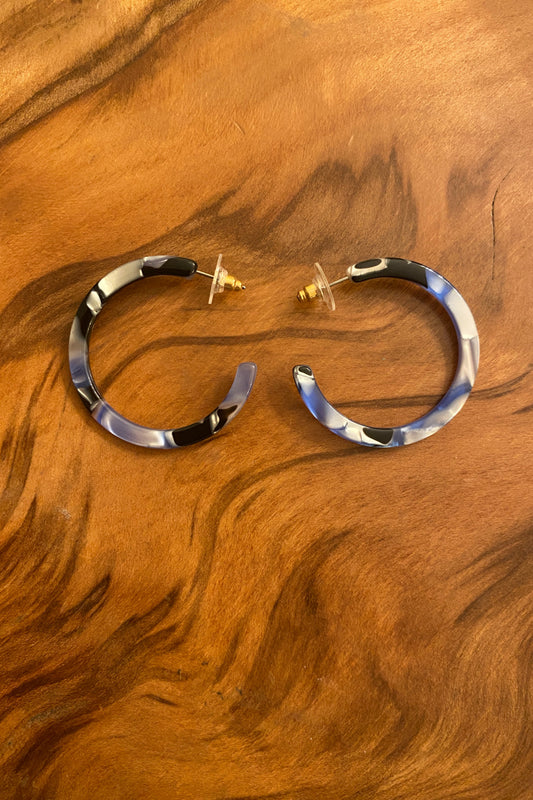 Light Blue Resin Hoops