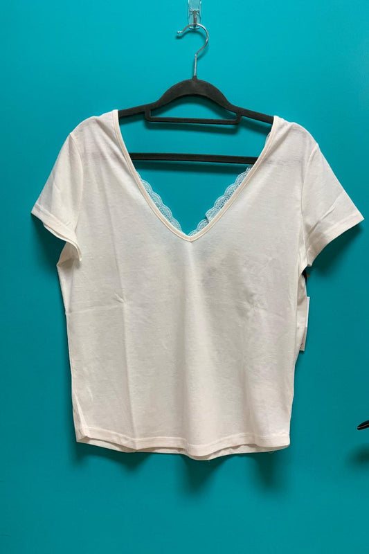 Linen Lace Trim Top