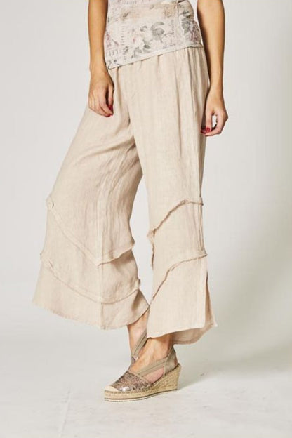 Linen Pants w/ Detail at Bottom