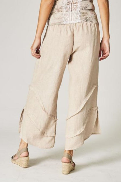 Linen Pants w/ Detail at Bottom