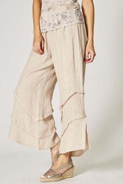 Linen Pants w/ Detail at Bottom