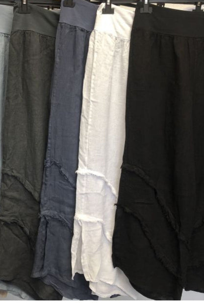 Linen Pants w/ Detail at Bottom
