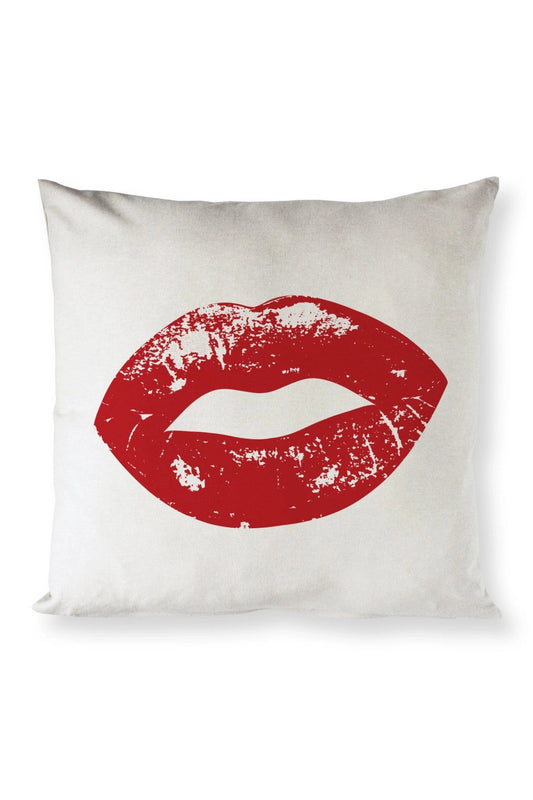Lips Canvas Pillow Cover