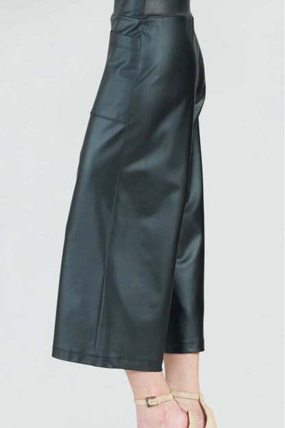 Liquid-leather Gaucho Pants