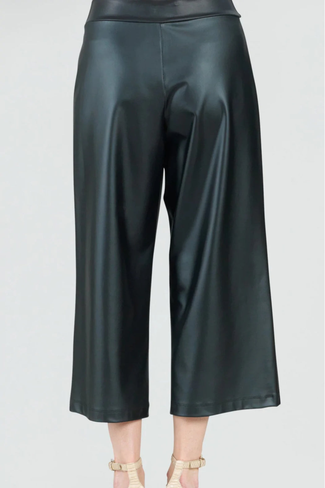 Liquid-leather Gaucho Pants