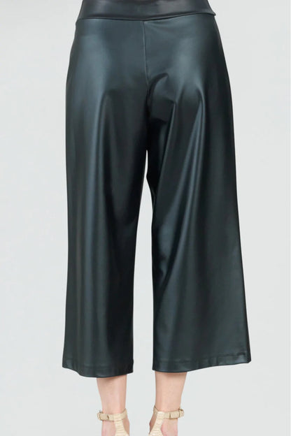 Liquid-leather Gaucho Pants