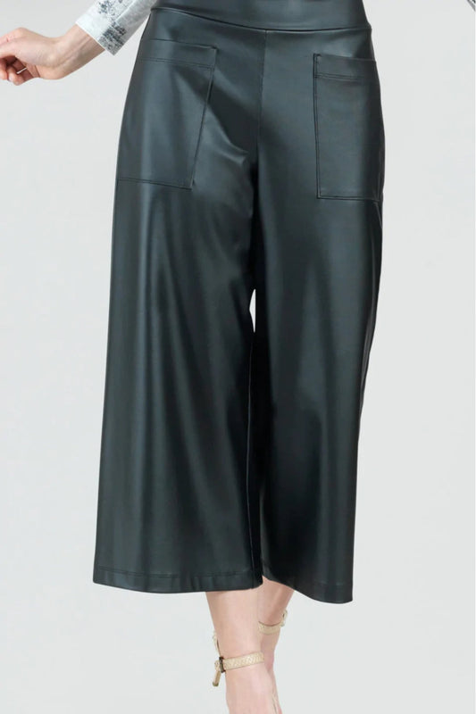 Liquid-leather Gaucho Pants