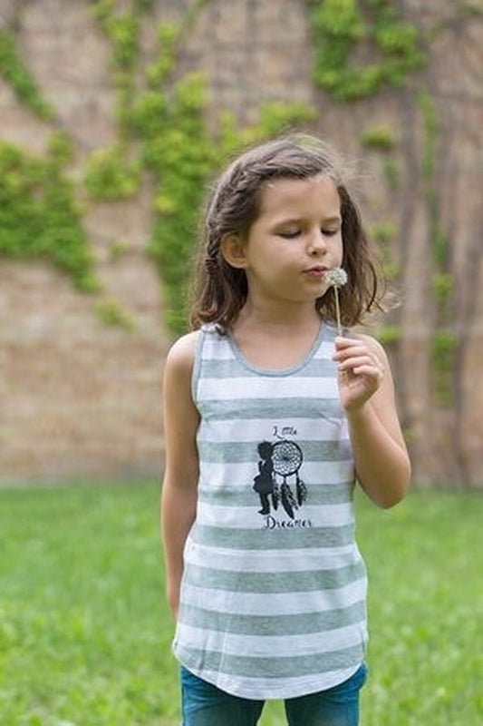 Little dreamer organic stripe tank or onesie
