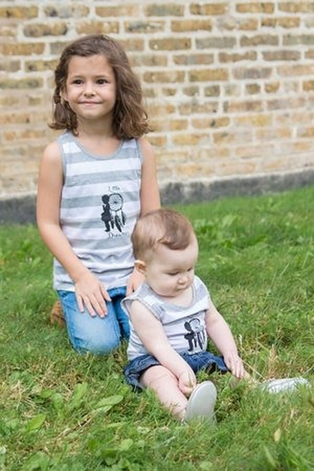 Little dreamer organic stripe tank or onesie