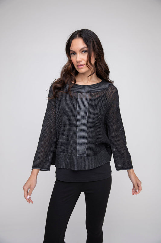 Charcoal Knit Topper
