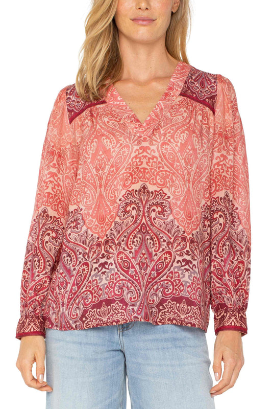 Mauve Paisley Blouse