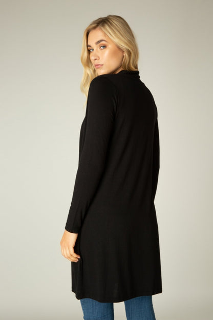 Long open front cardigan