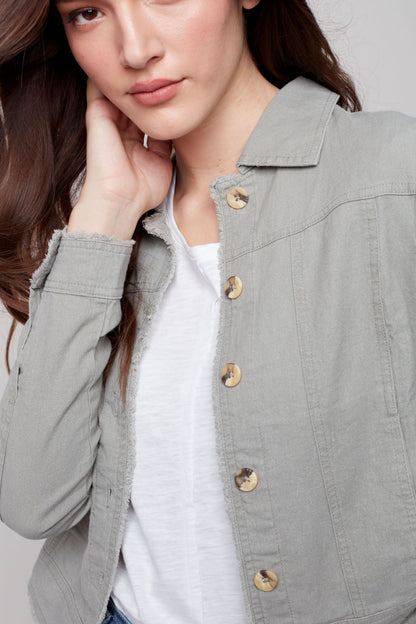 Long sleeve button up jacket